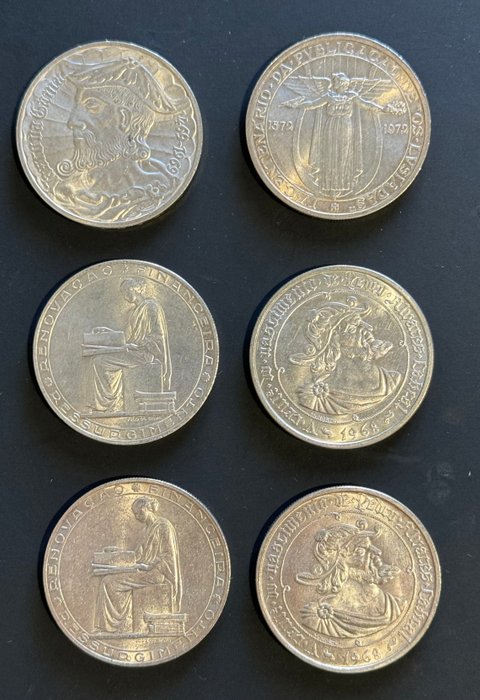 Portugal. Republic. 6 moedas em Prata 1928/1972  (Ingen mindstepris)