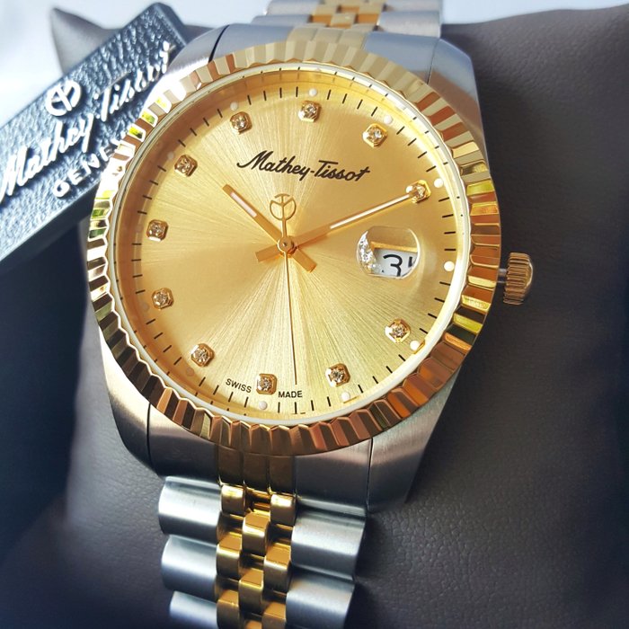 Mathey-Tissot - Cyclops Loupe - Sun Bezel - Crystal Edition - 18K Gold - Swiss Made - Ingen mindstepris - Mænd - Ny