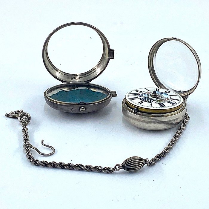 Vintage Silver Robert Hull Pocket Watch - Portuguese Masonry - '800