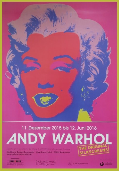 Andy Warhol - Affiche originale d'exposition - Les sérigraphies originales - 2015