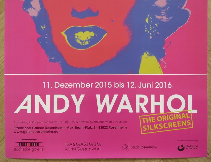 Andy Warhol - Affiche originale d'exposition - Les sérigraphies originales - 2015