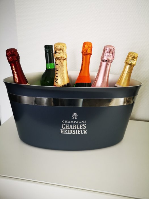 XXL Charles Heidsieck Maxi Champagnerkühler - Champagne køler -  Isspand - Aluminium