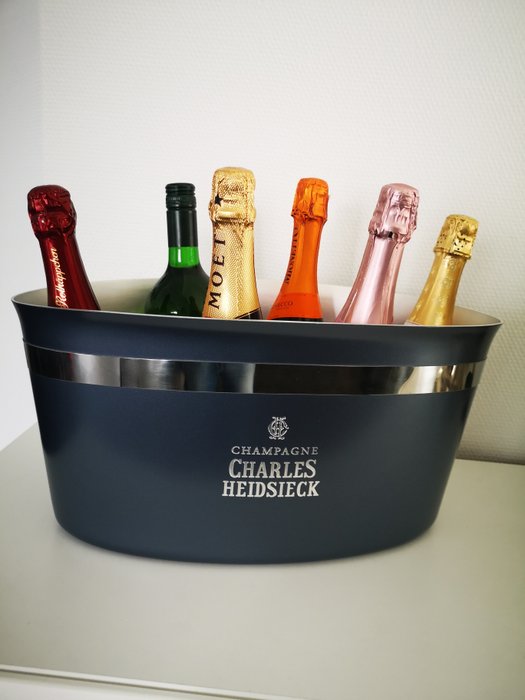 XXL Charles Heidsieck Maxi Champagnerkühler - Champagne køler -  Isspand - Aluminium