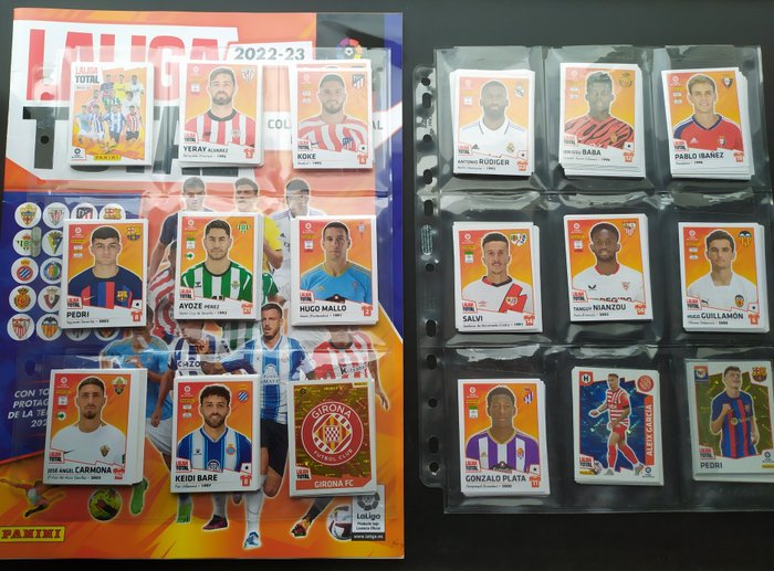 Panini - Liga 2022/23 - total con 10 cromos premium - 1 Empty album + complete loose sticker set