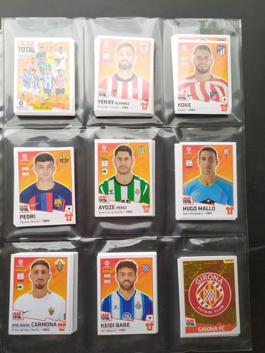 Panini - Liga 2022/23 - total con 10 cromos premium - 1 Empty album + complete loose sticker set