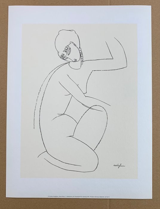 Amedeo Modigliani (after) - Nude Study 1 - Artprint - 40 x 30 cm