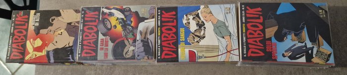 Diabolik nn 1/12 - nn 1/12 - nn 1/12 - nn 1/12 complete - anno XL - XLI - XLII - XLIII - 48 Comic - Første udgave