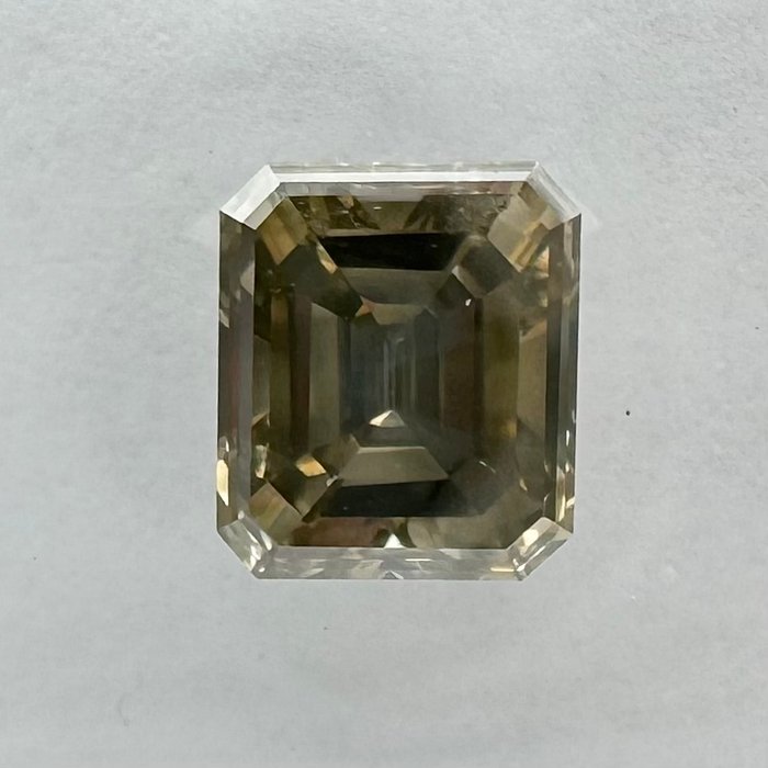 Ingen mindstepris - 1 pcs Diamant  (Naturfarvet)  - 1.51 ct - Smaragd - Fancy deep Brunlig, Grå Gul - SI2 - International Gemological Institute (IGI)