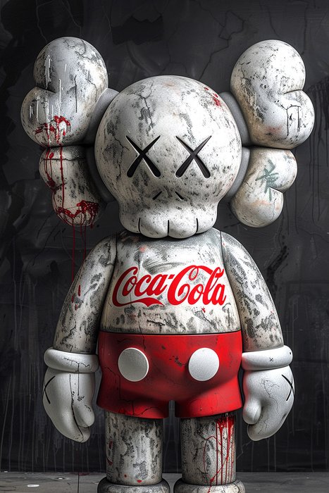 Artxlife - Kaws Graphiti Red Cola [XXL]