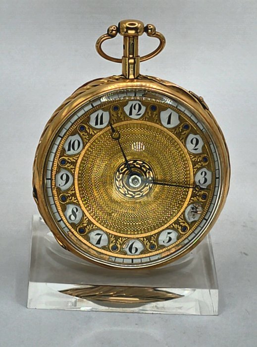 Breguet et Fils - Paris - 18K Spindeluhr - Quarter Repeater - Kartuschenziffernblatt - Frankrig omkring 1800