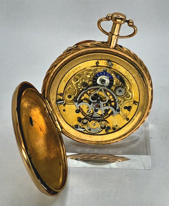 Breguet et Fils - Paris - 18K Spindeluhr - Quarter Repeater - Kartuschenziffernblatt - Frankrig omkring 1800