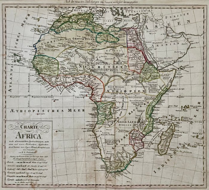 Afrika - Afrika; F.L. Güssefeld / (Homann Erben) Ch. M. Fembo - Charte von Africa nach astronomischen Beobachtungen, [...] / Nach den neuesten Entdeckungen im - 1801-1820