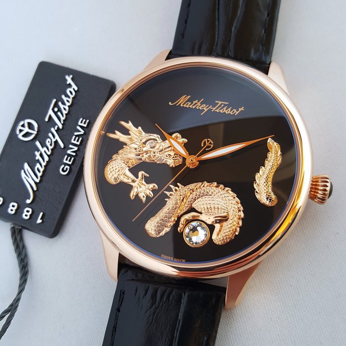 Mathey-Tissot - DRAGON - Limited Edition *1 - 199* - Swiss Automatic - 2 Gems - Gold - Mænd - Ny