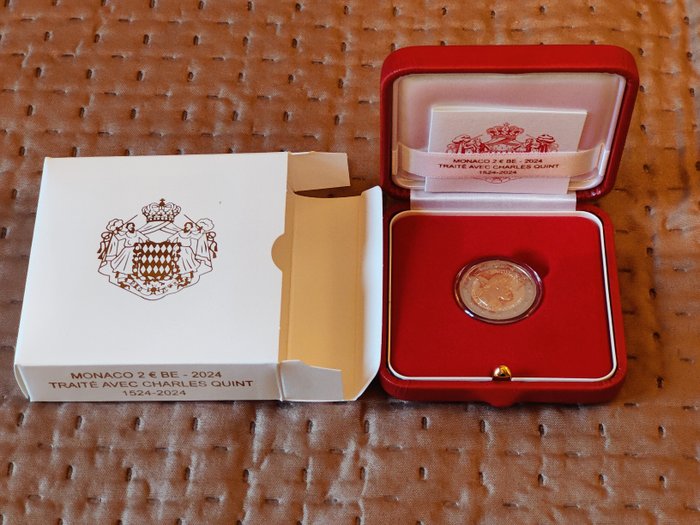 Monaco. 2 Euro 2024 "500 Ans du Traité de Burgos - Charles Quint" Proof