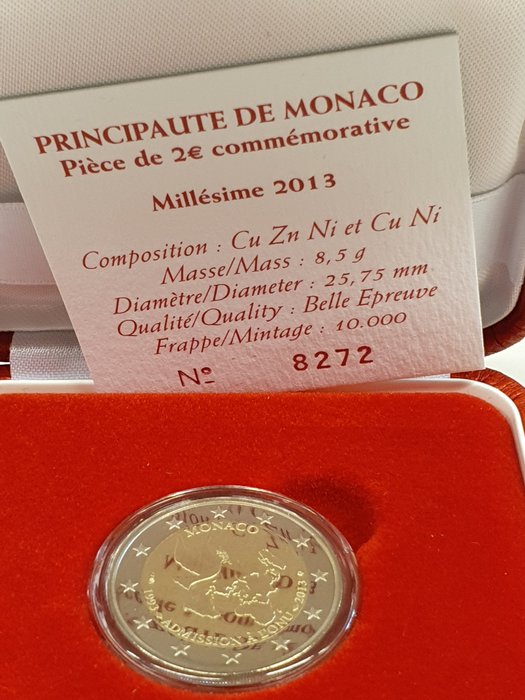 Monaco. 2 Euro 2013 "ONU" Proof