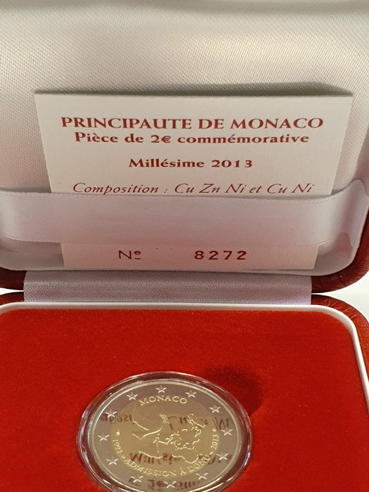 Monaco. 2 Euro 2013 "ONU" Proof