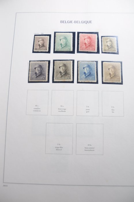 Belgien  - Samling mellem 1919/1961 i 2 DAVO albums