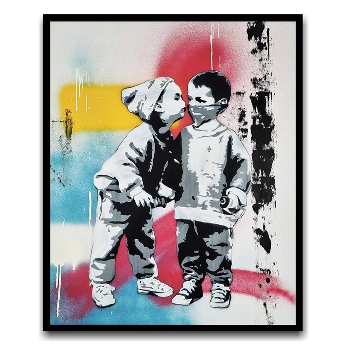 Asko - Vandals In Love - XL Canvas - Stencil Art