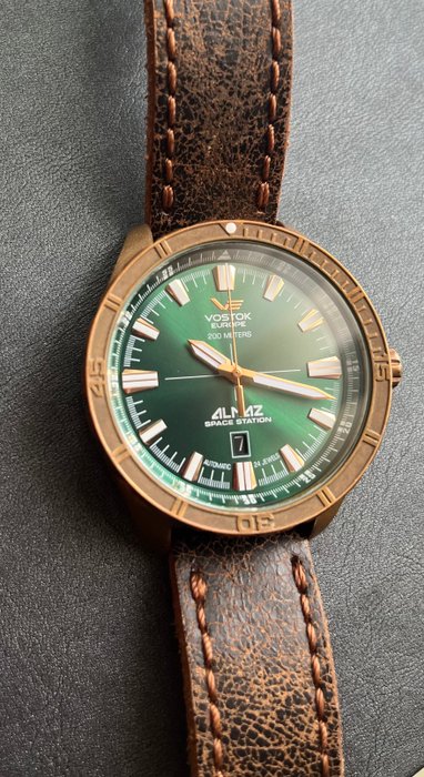 Vostok Europe - Almaz Bronze Automatic Leather Strap NH35A/320O265 - LIMITED EDITION - Mænd - 2011-nu