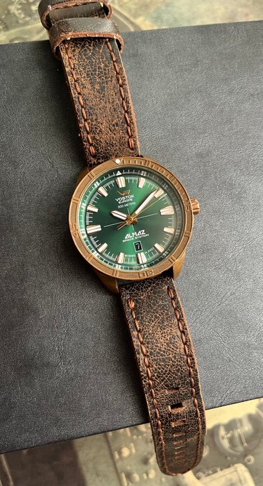 Vostok Europe - Almaz Bronze Automatic Leather Strap NH35A/320O265 - LIMITED EDITION - Mænd - 2011-nu