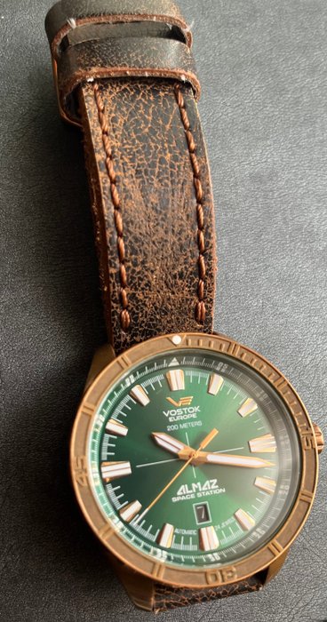 Vostok Europe - Almaz Bronze Automatic Leather Strap NH35A/320O265 - LIMITED EDITION - Mænd - 2011-nu