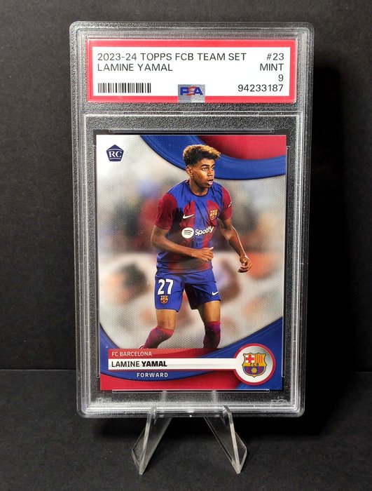 2023/24 Topps FC Barcelona Team Set Lamine Yamal #23 Rookie PSA 9 Graded card