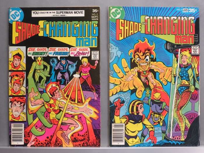 Bundle with rare Bronze Age DC comics - Secret Origins, Wanted -the most dangerous villains, Metal Men , Plastic Man, Shade the changing - 21 Comic - 1970/1977