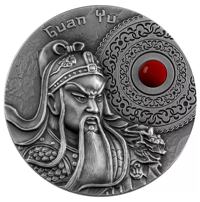 Niue. 5 Dollars 2021 Guan Yu - Antique Finish, 2 Oz (.999)