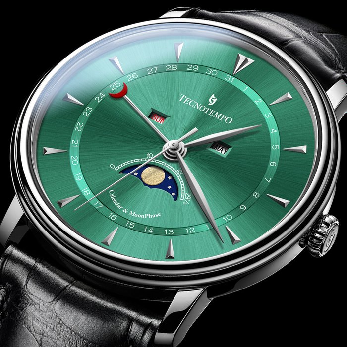 Tecnotempo - Calendar  Moon Phase - 40mm - TT.CMP.G - Ingen mindstepris - Mænd - 2011-nu