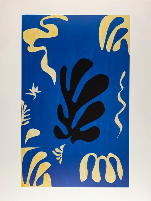 Henri Matisse (1869-1954) - Composition fond bleu 1951 - Artprint - 80 x 60 cm