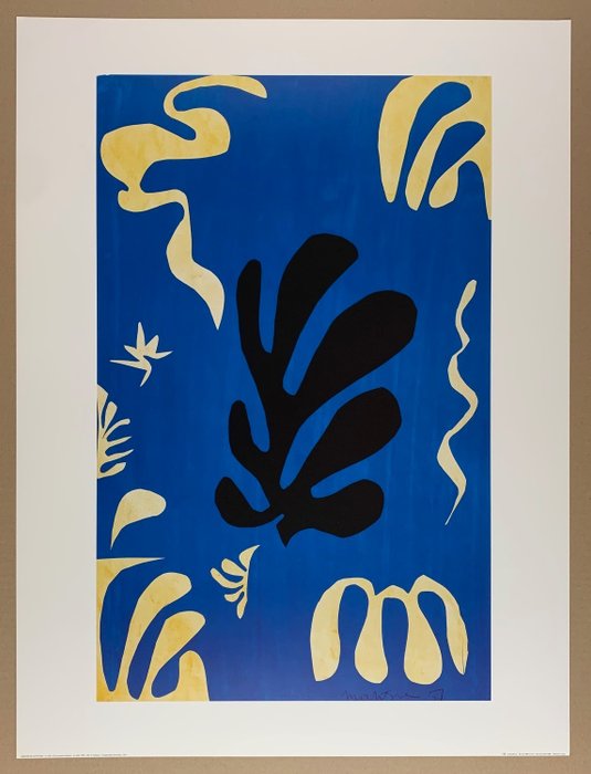 Henri Matisse (1869-1954) - Composition fond bleu 1951 - Artprint - 80 x 60 cm