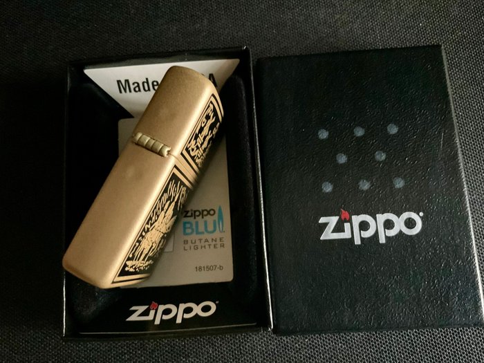 Zippo - La Mancha-Don Quijote-Toledo - Lommelighter - Bronze (forgyldt og sølvbelagt/patineret/koldtmalet)