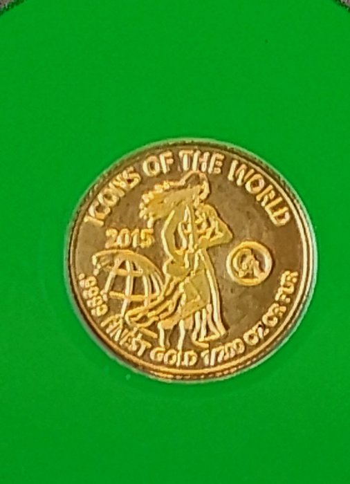 Rwanda. 10 Amafranga 2015 Icons of the World - Die Saerin, 1/200 Oz (.999)  (Ingen mindstepris)