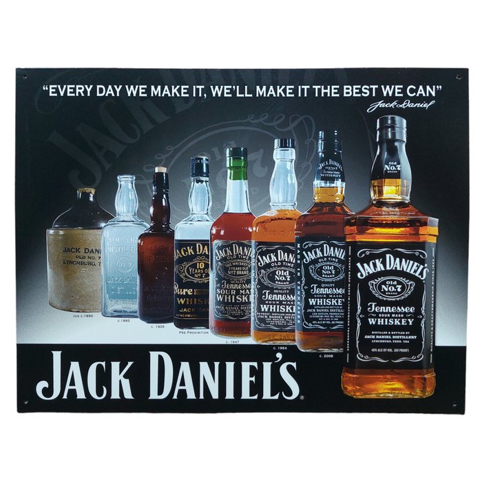 Jack-Daniels - Tegn - JACK DANIELS -Whisky officielle billboard - Metal Stål