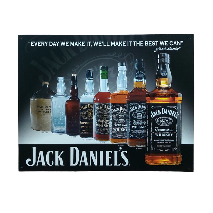 Jack-Daniels - Tegn - JACK DANIELS -Whisky officielle billboard - Metal Stål