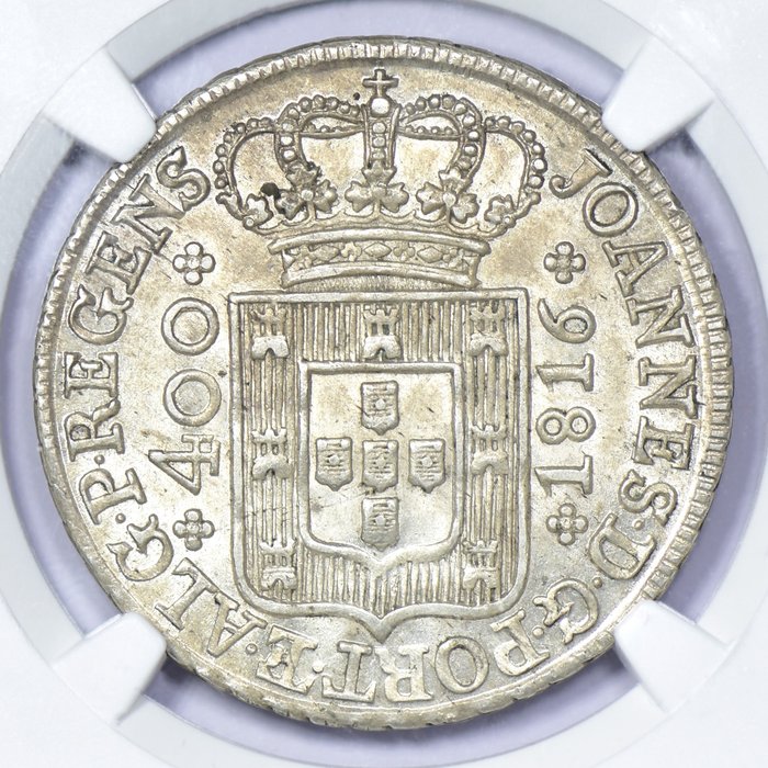 Portugal D João Príncipe Regente (1799-1816) Cruzado Novo (480 Reis) Cruzado - 1816 - NGC - MS 62