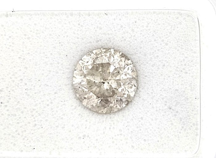 Ingen mindstepris - 1 pcs Diamant  (Natur)  - 1.01 ct - Rund - I - I1 - Gemewizard Gemological Laboratory (GWLab)