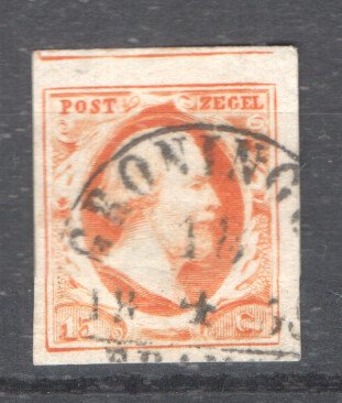 Holland 1852/1868 - Kong Willem III - 1. til 3. udgave - med halvcirkelformet stempel Groningen - NVPH 1/12