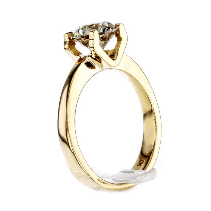 Ingen mindstepris - Forlovelsesring - 14 karat Gulguld -  1.56ct. tw. Diamant (Naturfarvet)