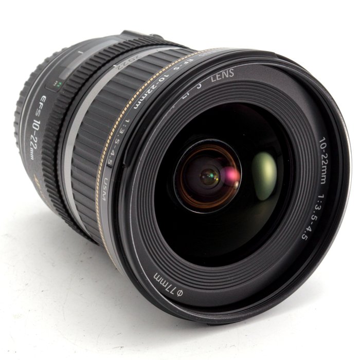 Canon EF-S 10-22mm f/3.4-4.5 USM zoomlens met JJC EW-83E zonnekap voor Canon EOS EF-S Zoomobjektiv