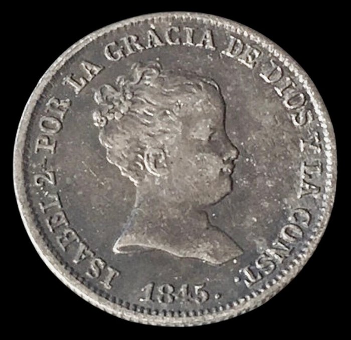 Spanien. Isabel II (1833-1868). Real - 1845 CL - Madrid - (R618)  (Ingen mindstepris)