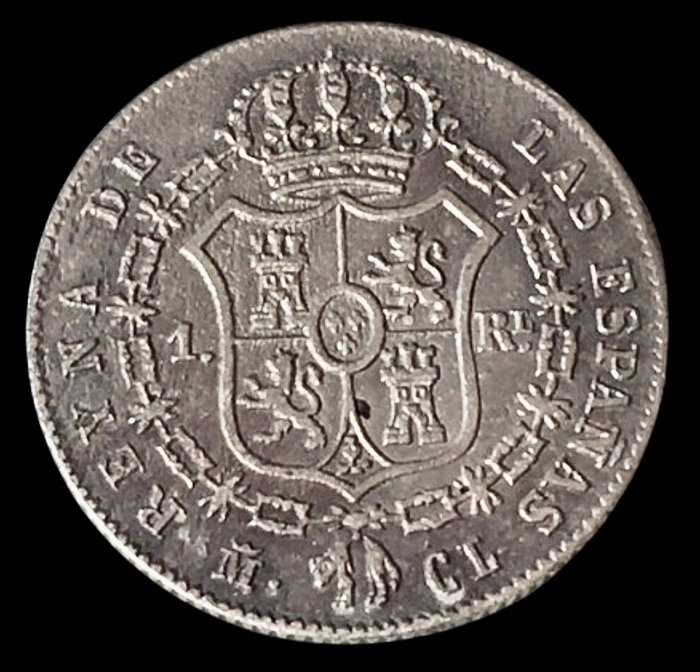 Spanien. Isabel II (1833-1868). Real - 1845 CL - Madrid - (R618)  (Ingen mindstepris)