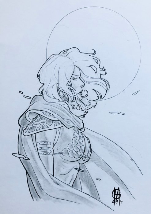 Matteoni, Giuseppe - 1 Original drawing - Red Sonja