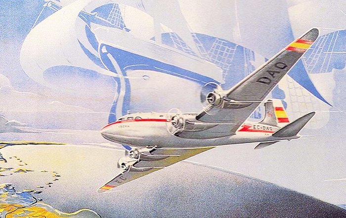 IBERIA - Lineas Aereas de España - Publicitario - licensed  modern reprint