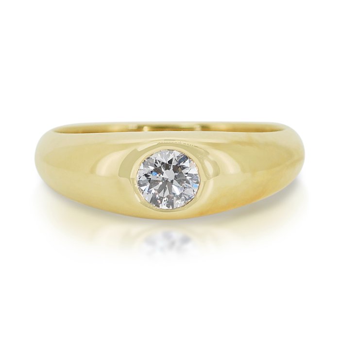 Ring - 18 kraat Gulguld -  0.76ct. tw. Diamant (Natur)