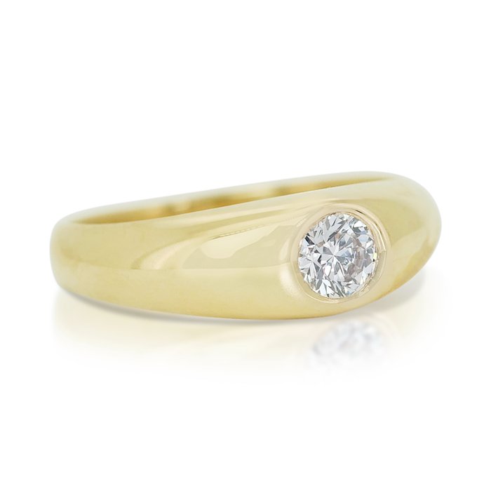 Ring - 18 kraat Gulguld -  0.76ct. tw. Diamant (Natur)