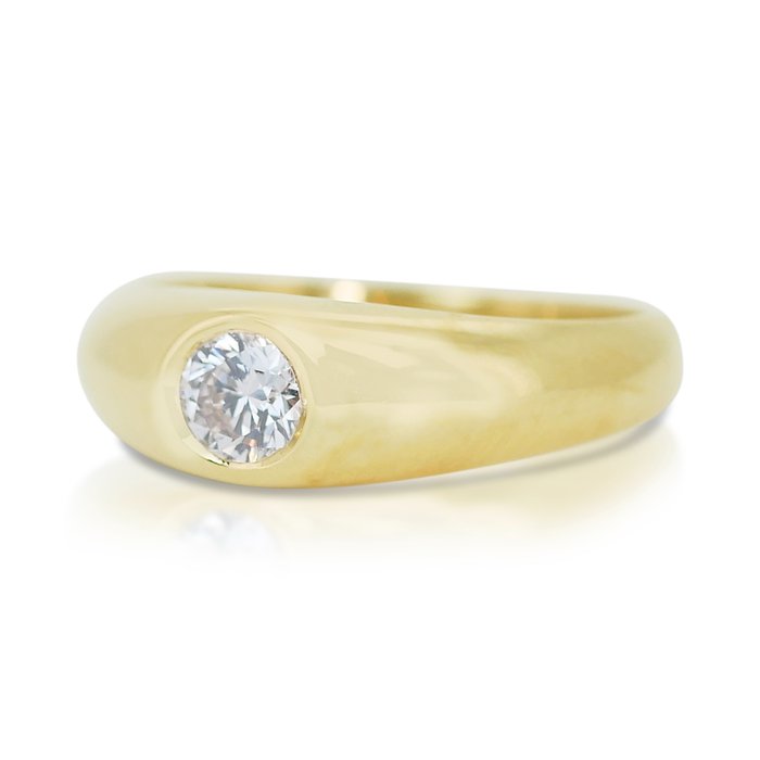 Ring - 18 kraat Gulguld -  0.76ct. tw. Diamant (Natur)