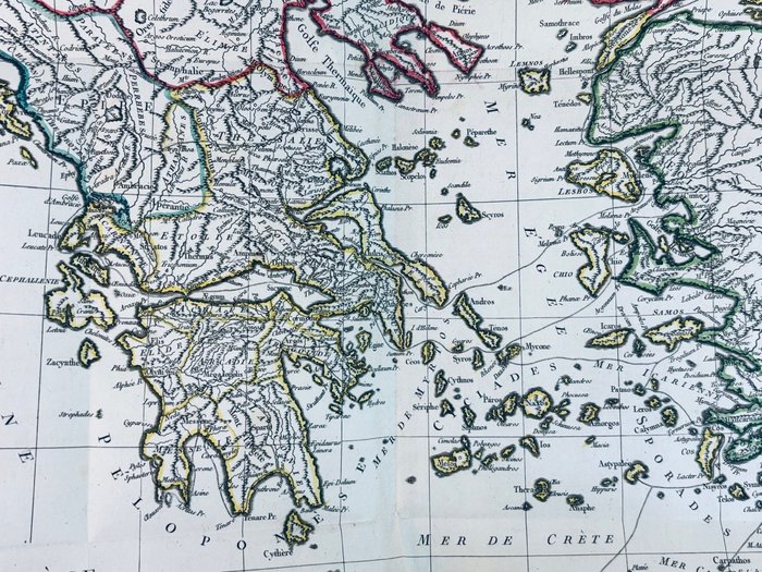 Barthélémy / Barbié du Bocage  M. d'Anville - Recueil de cartes géographiques, plans (.) de l’Ancienne Grèce [Voyage du jeune Anacharsis] - 1788