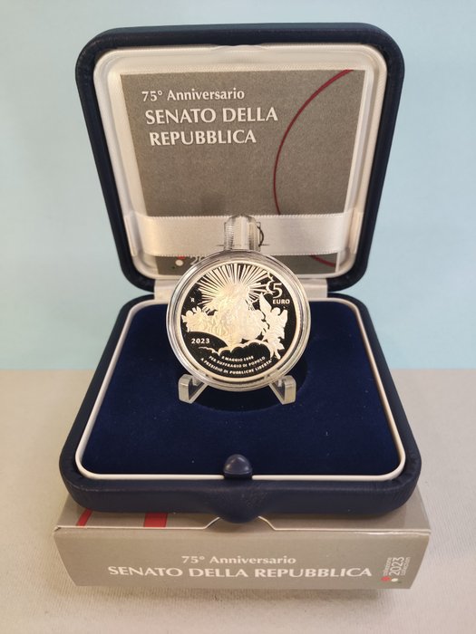 Italien. 5 Euro 2023 "Senato della Repubblica" Proof  (Ingen mindstepris)