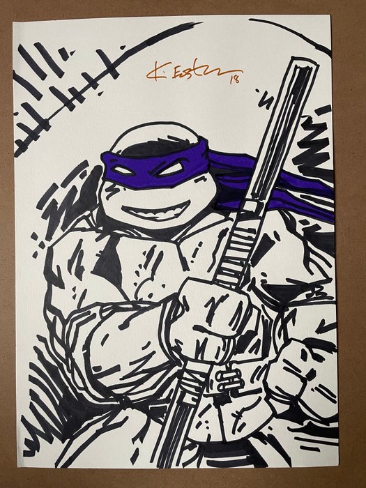 Eastman, Kevin - 1 Original colour drawing - Teenage mutant Ninja Turtles - 2018